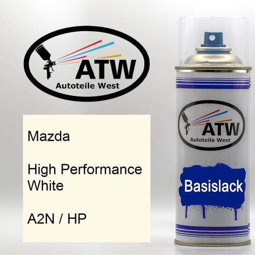 Mazda, High Performance White, A2N / HP: 400ml Sprühdose, von ATW Autoteile West.